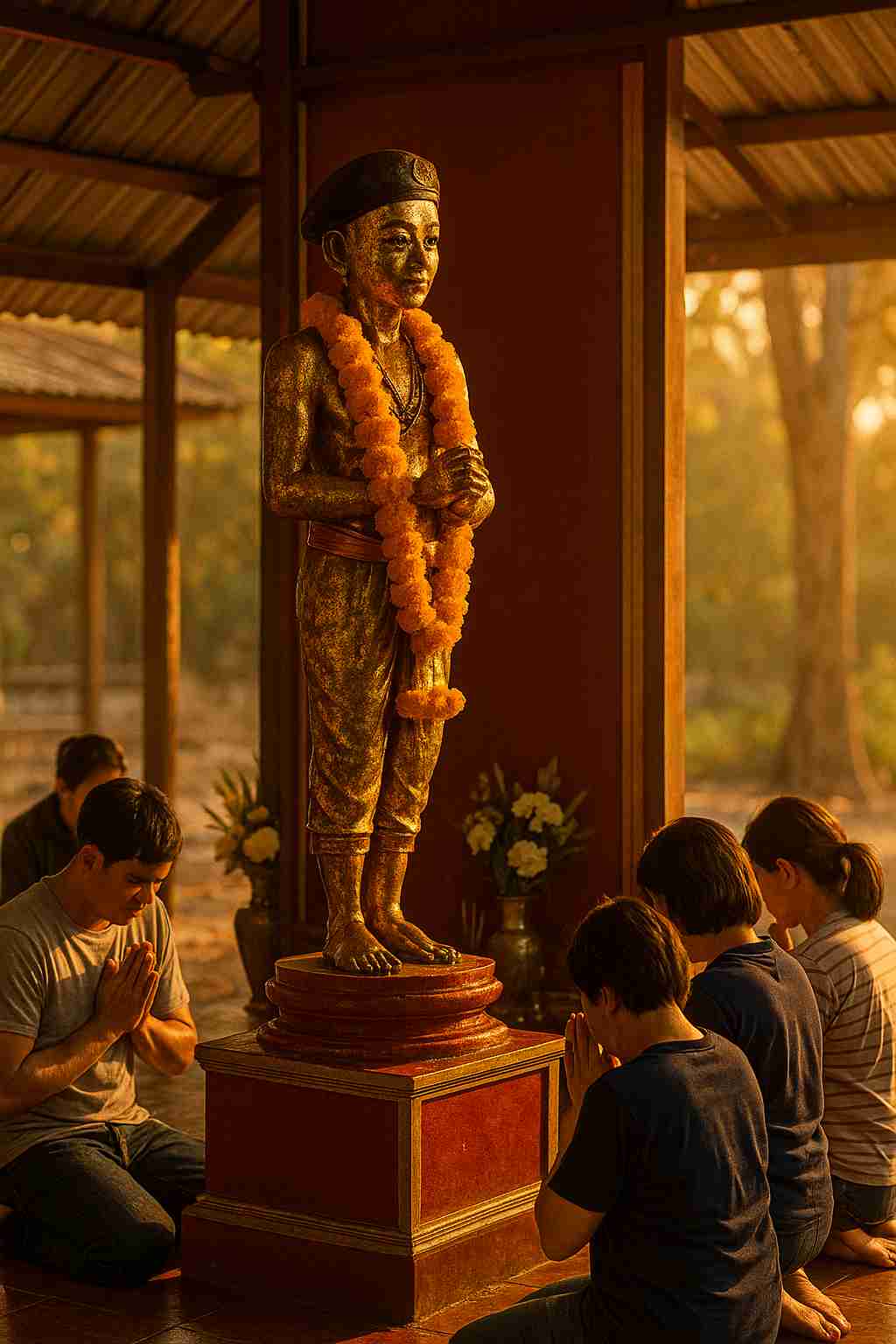 บรรยากาศช่วงบ่ายวันที่ 15 สิงหาคม 2568 ณ วัดไอ้ไข่ชื่อดังในภาคใต้