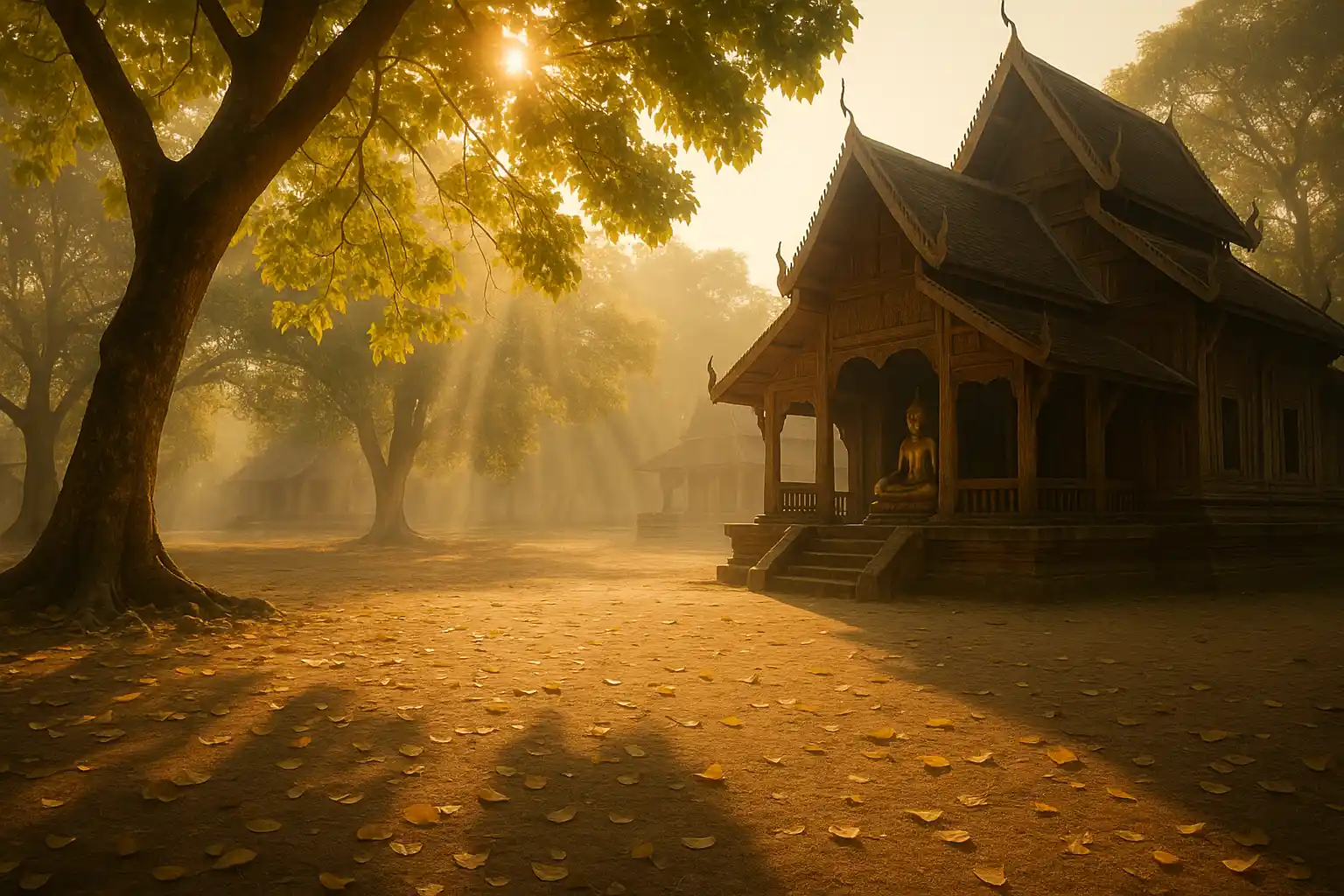 มณฑปไม้ ความศรัทธาที่สงบงามและเปี่ยมพลัง