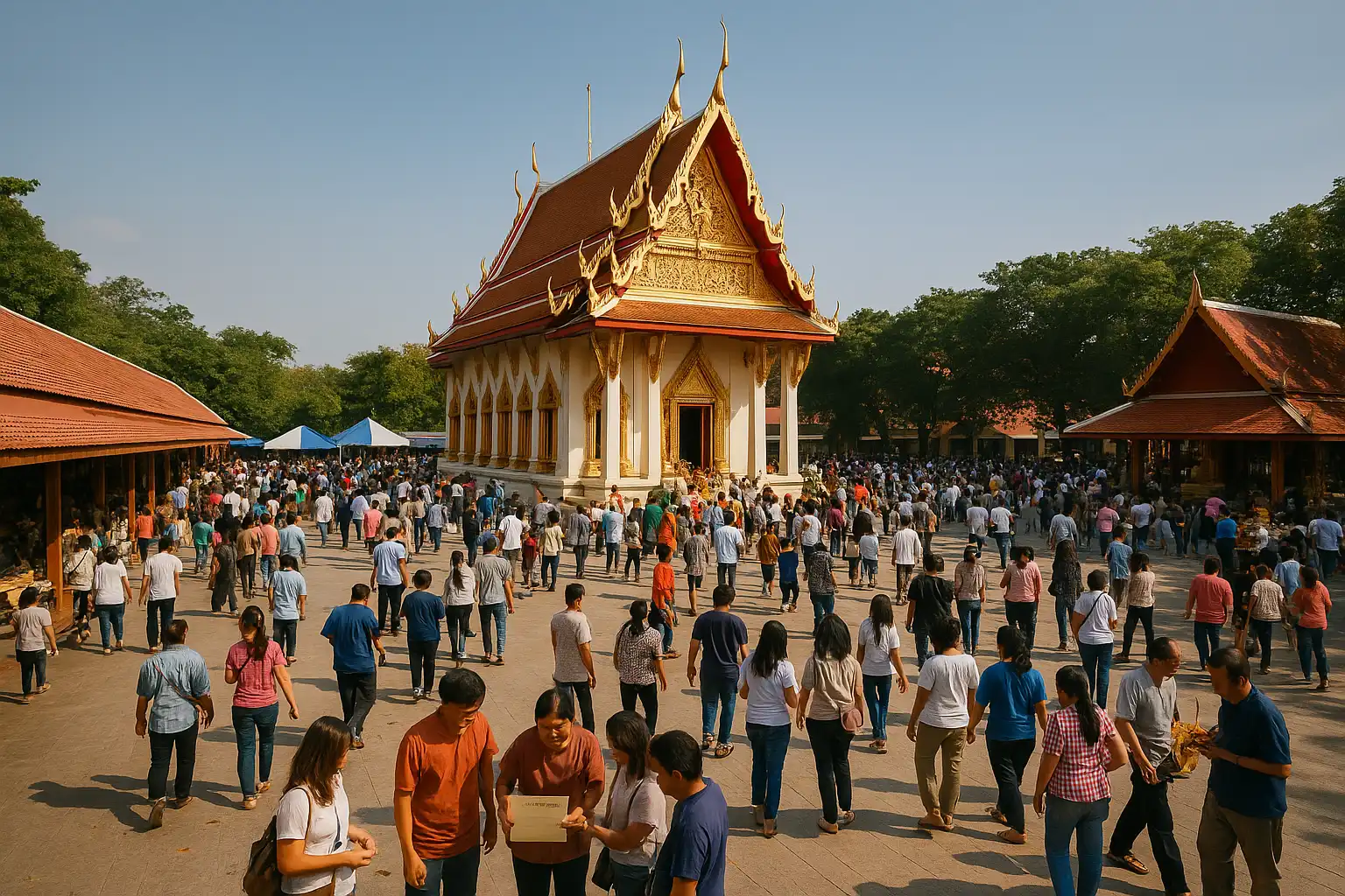 วัดพระบาทน้ำพุ คนแห่ส่อง หวังลุ้นโชคงวดนี้