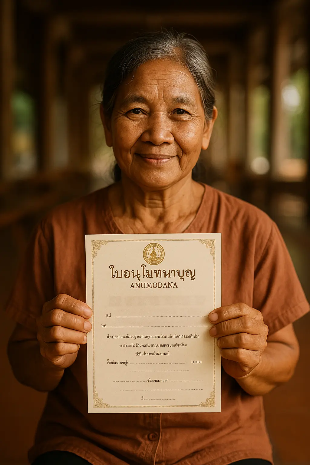 ใบอนุโมทนาบุญ