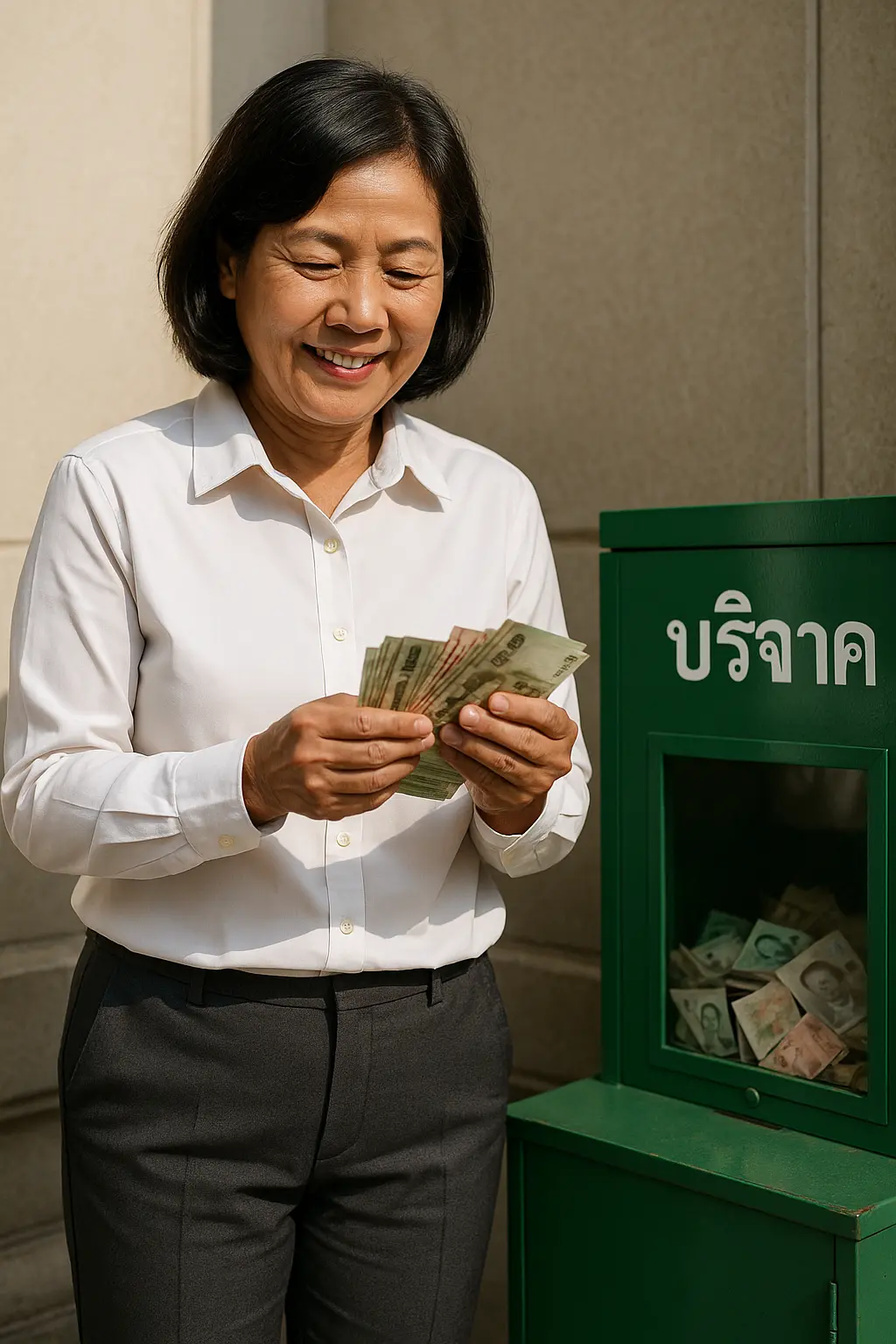 คุณยุพินบริจาคเงินการกุศลหลังถูกรางวัล