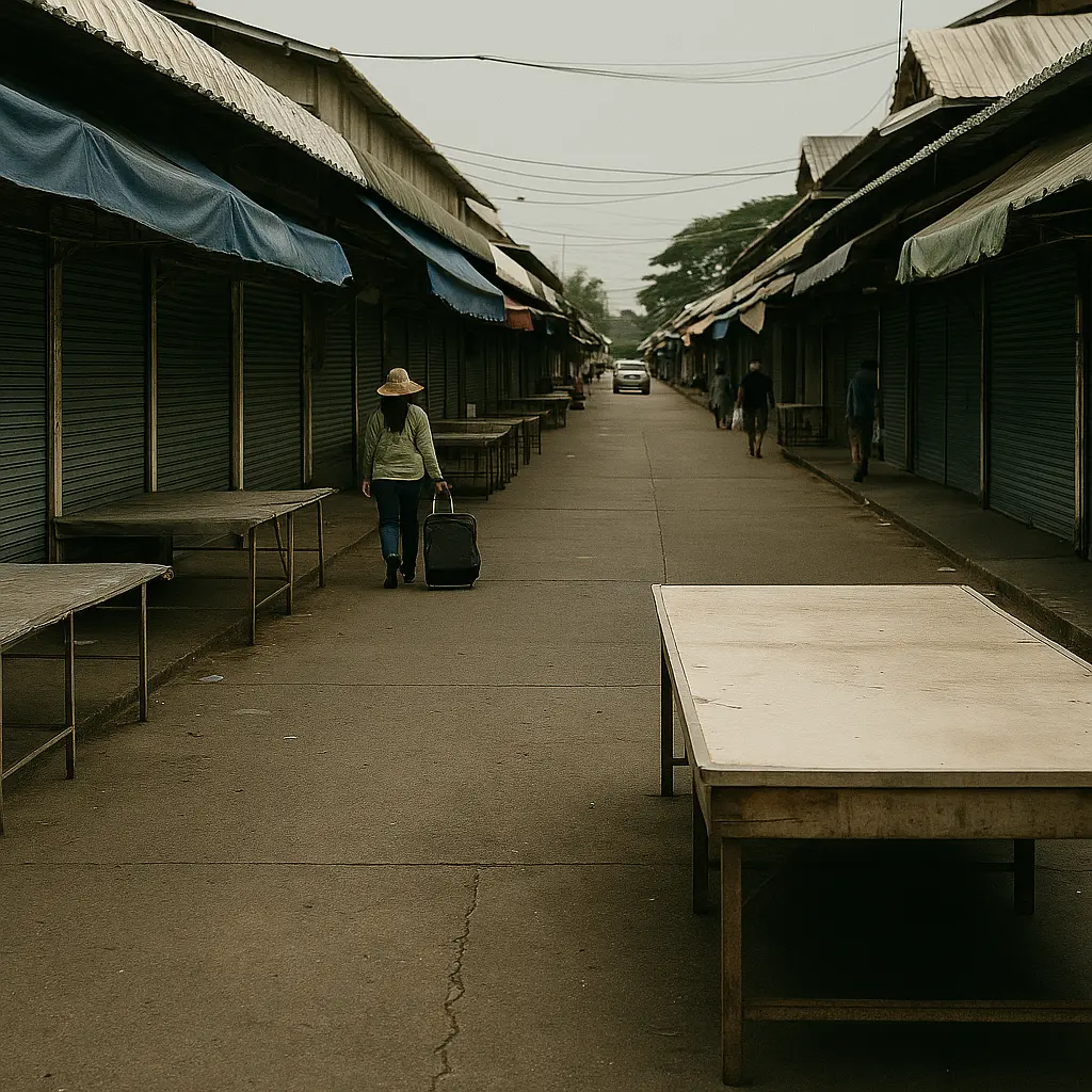 ตลาดโรงเกลือเงียบเหงา