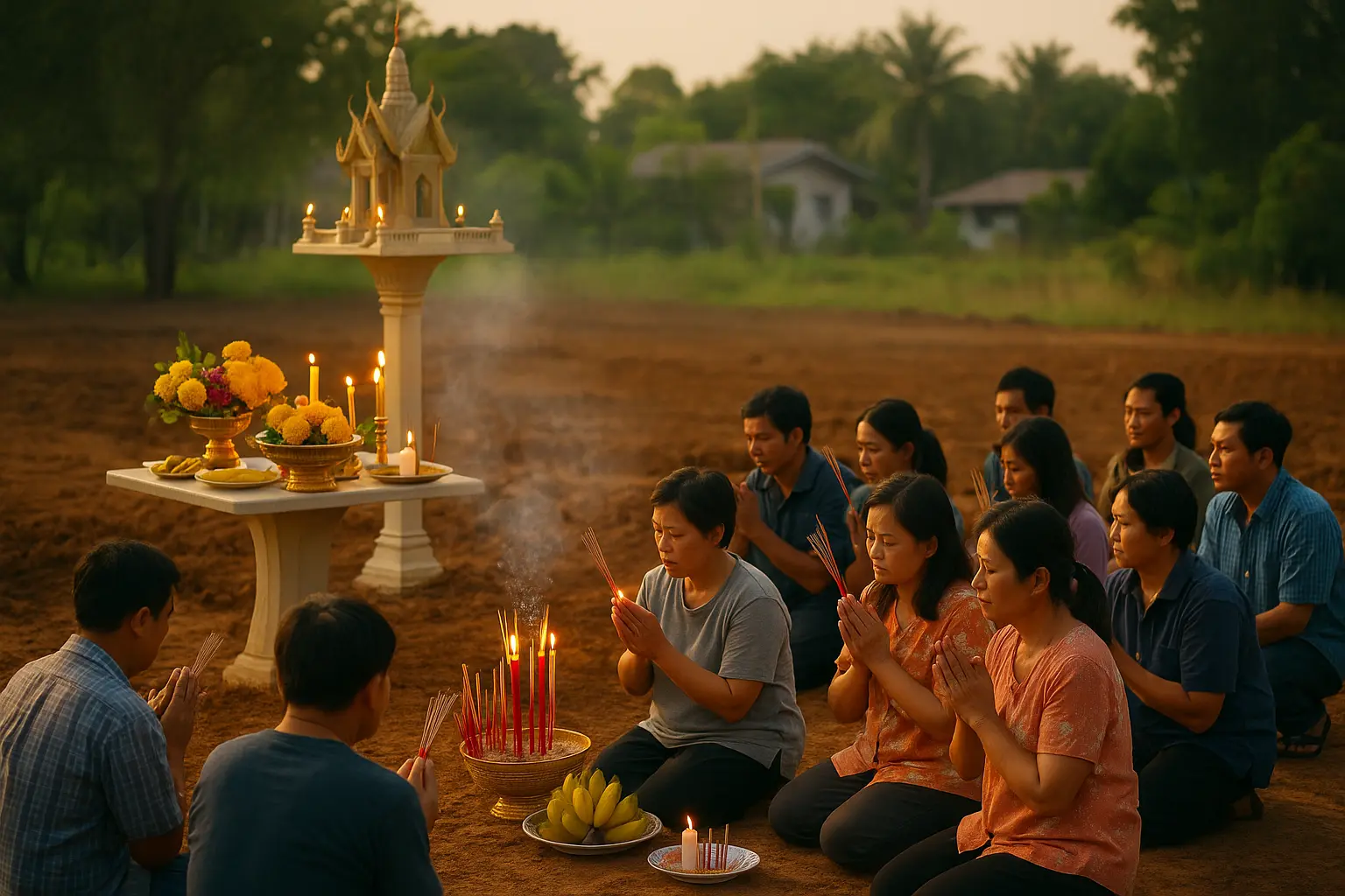 บรรยากาศบ้านและการบูชา