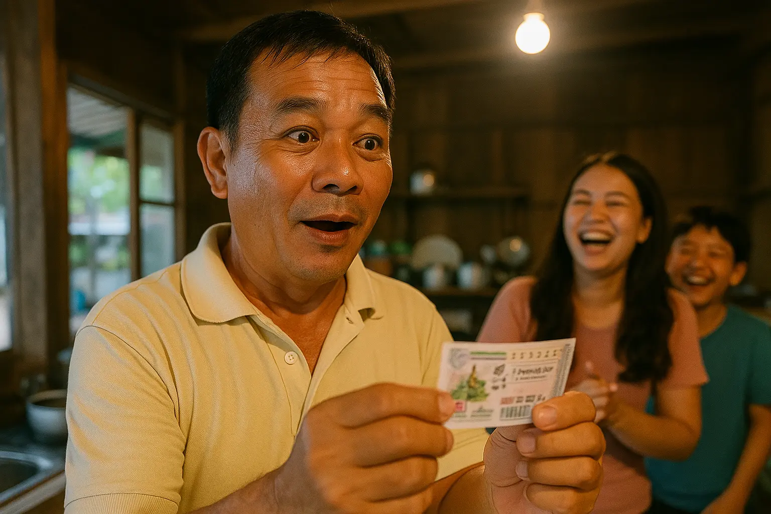 ความสุขเรียบง่ายในครัวบ้านไม้ กับรอยยิ้มหลังโชคดี