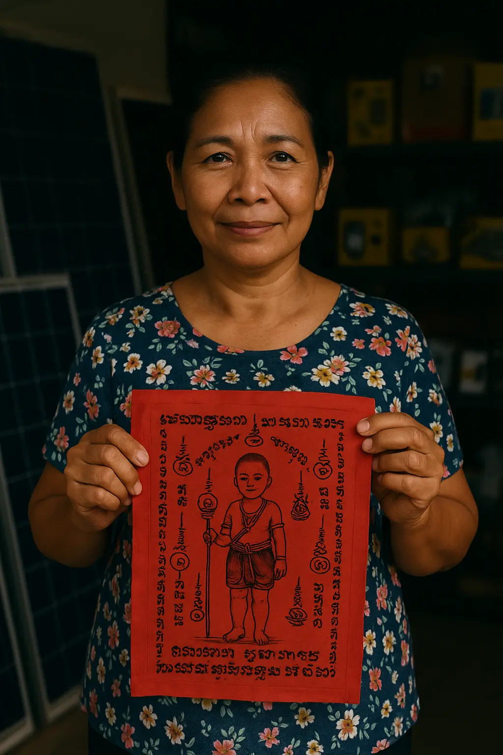 ผ้ายันต์ไอ้ไข่ วัดเจดีย์ให้โชค