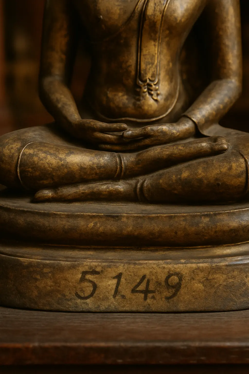 ตัวเลขลาง ๆ ที่ฐานพระเก่านำพาตัวเลขพารวย