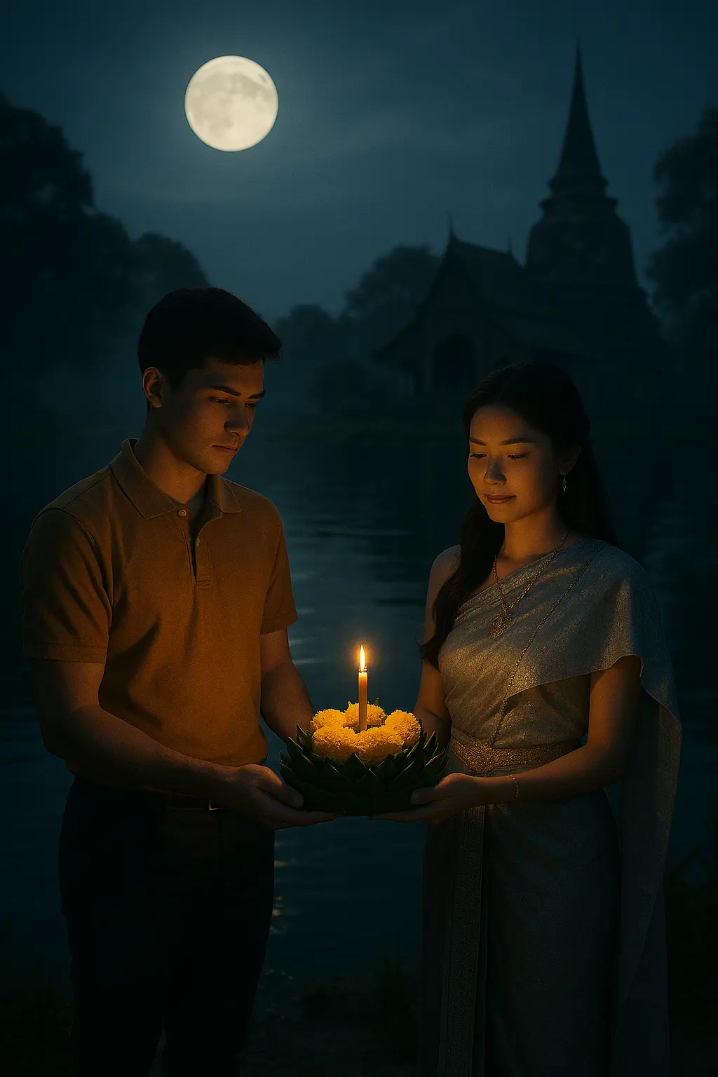 สาวปริศนาให้เลขแม่น หนุ่มลอยกระทงพระประแดง