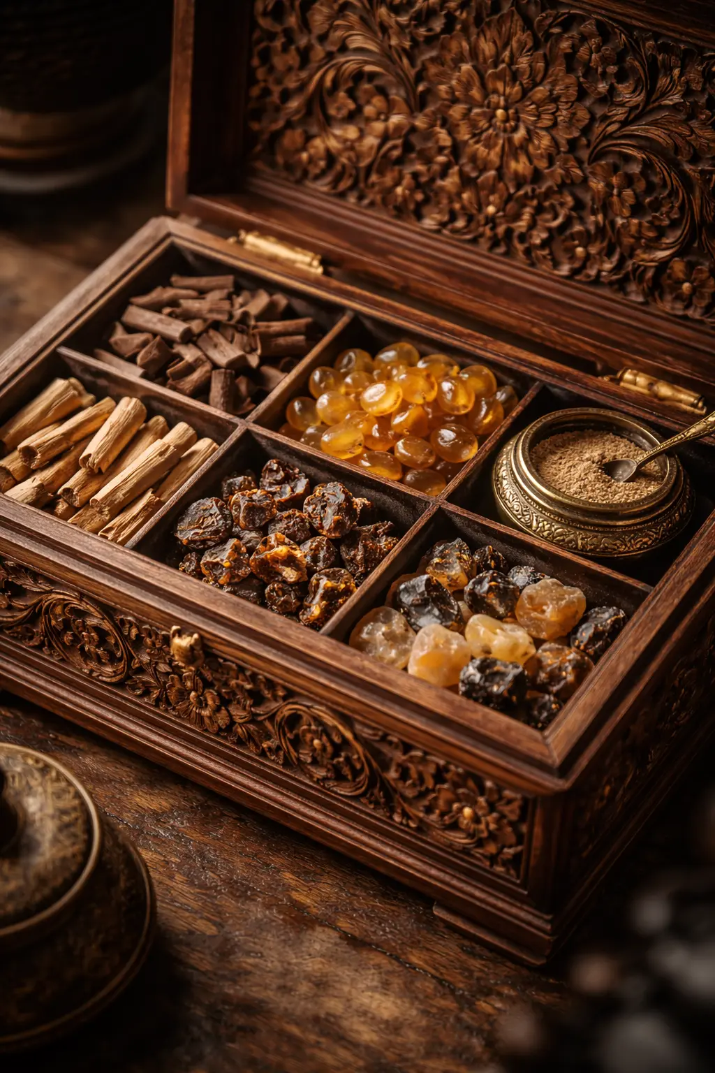 กล่องไม้แกะสลักเก่ากับกลิ่นหอมที่ยังไม่จางหาย