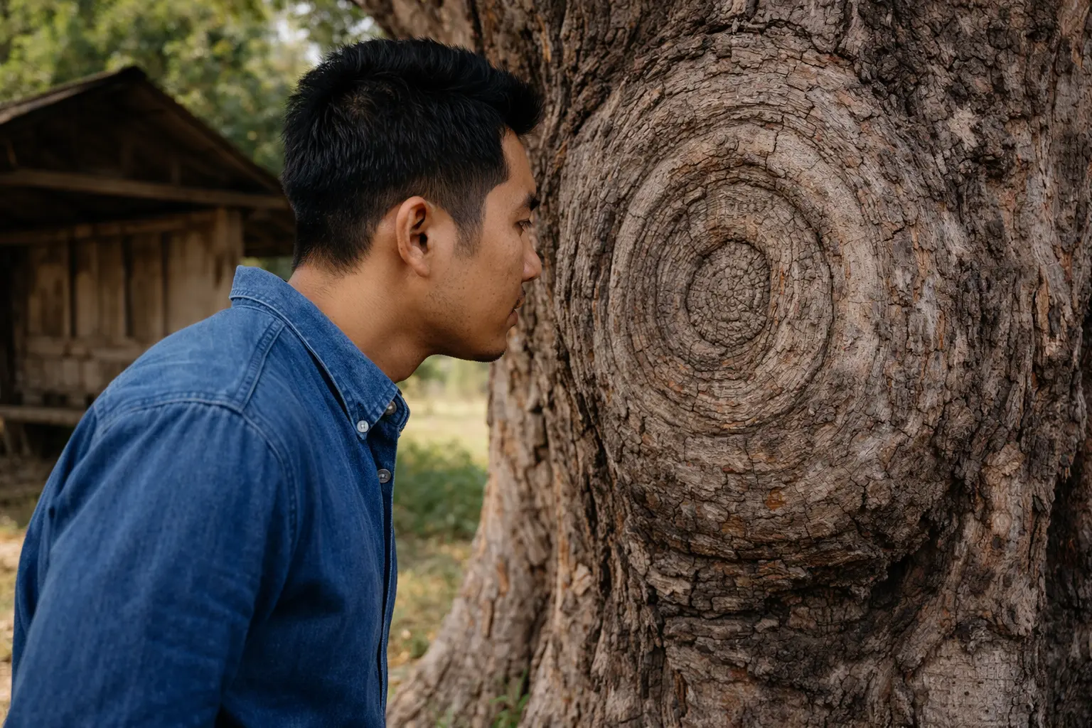 เลขศูนย์ที่ต้นไม้  ชาวบ้านเริ่มพูดถึงรอยวงกลมที่เหมือนเลขศูนย์