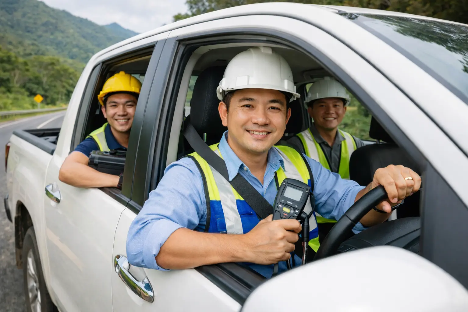 ทีมงานเจ้าหน้าที่ตรวจคุณภาพน้ำดื่ม