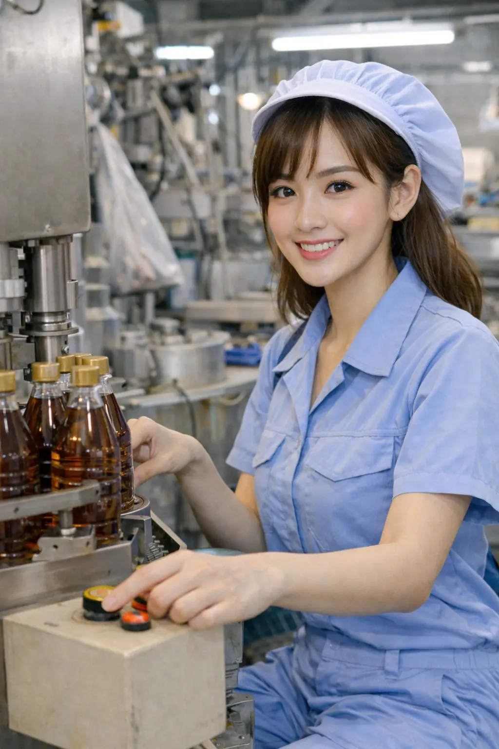 พนักงานโรงงานน้ำปลาสาวสวย