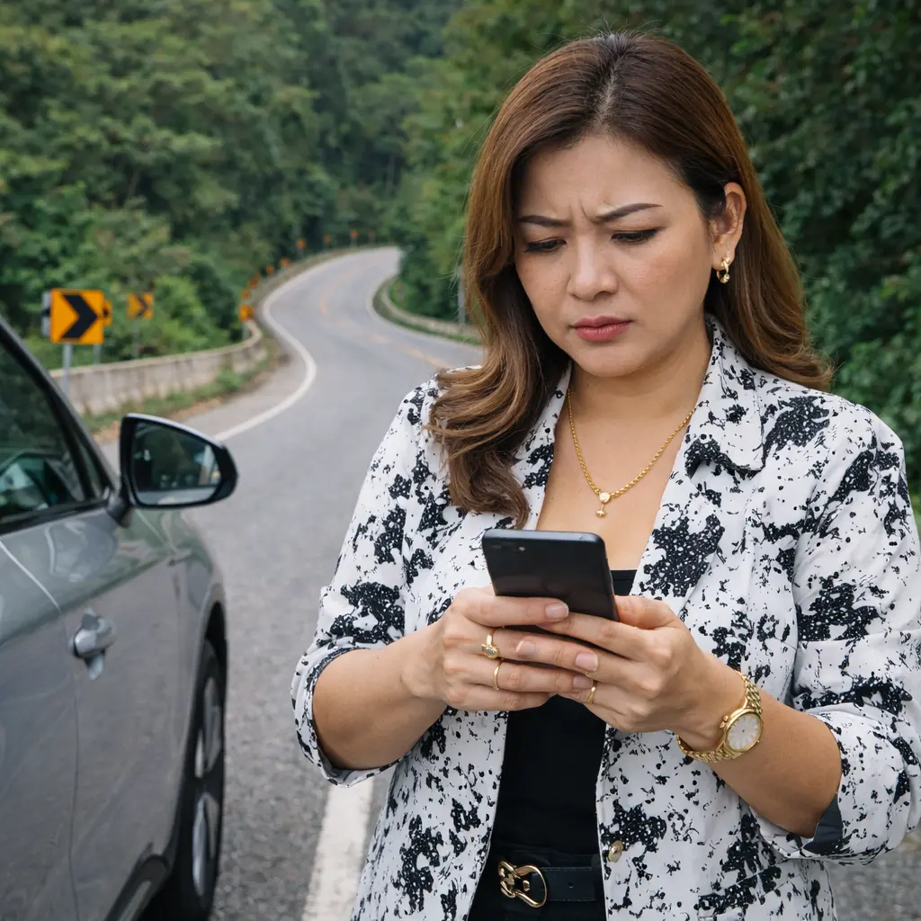 รถไฟฟ้าคันใหม่จอดนิ่งกลางดอย