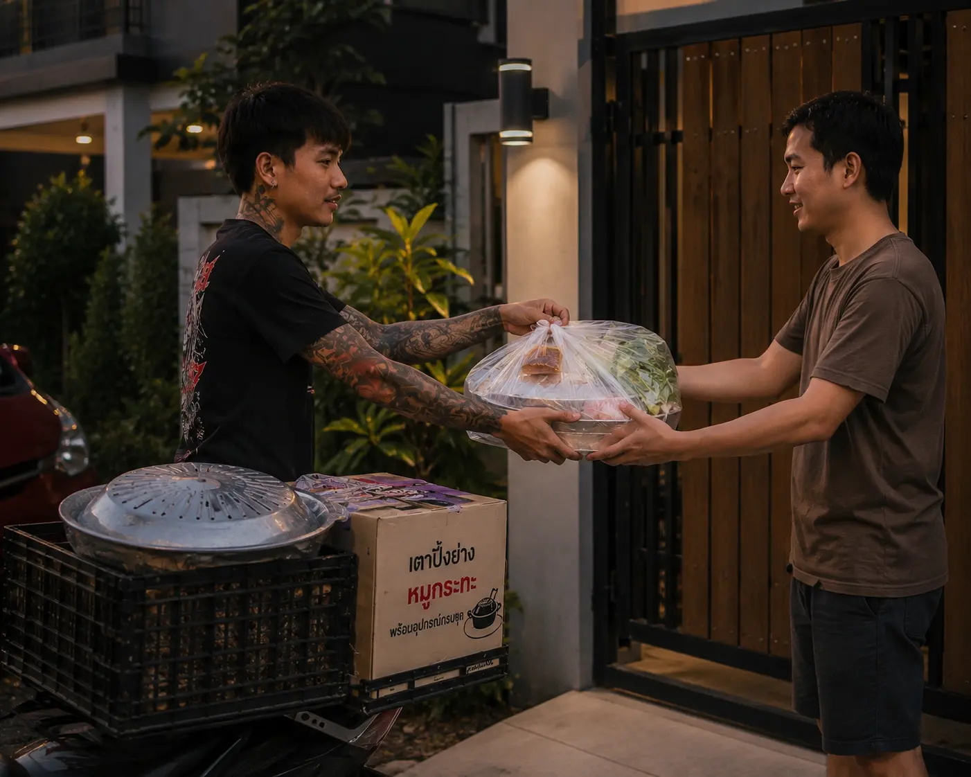 หมูกระทะส่งถึงบ้านพร้อมเตา