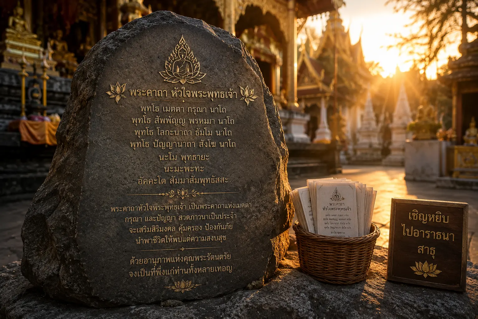 ศิลาพระคาถาหัวใจพระพุทธเจ้า