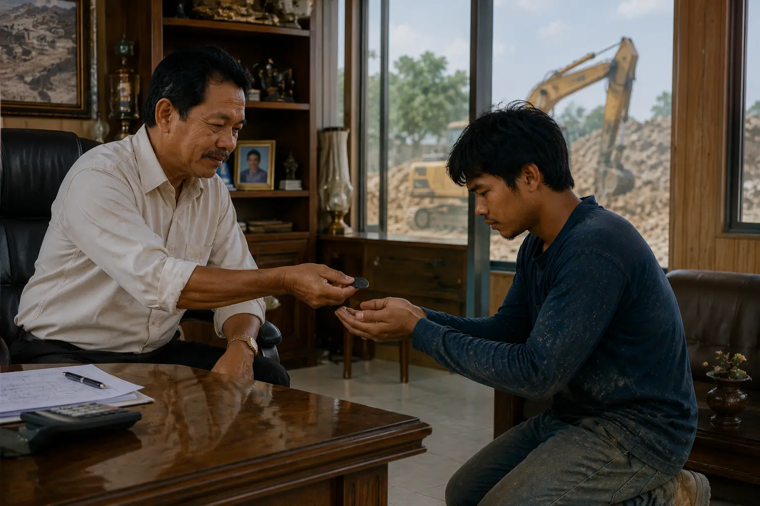 สะเก็ดอุกกาบาต นายจ้างมอบให้