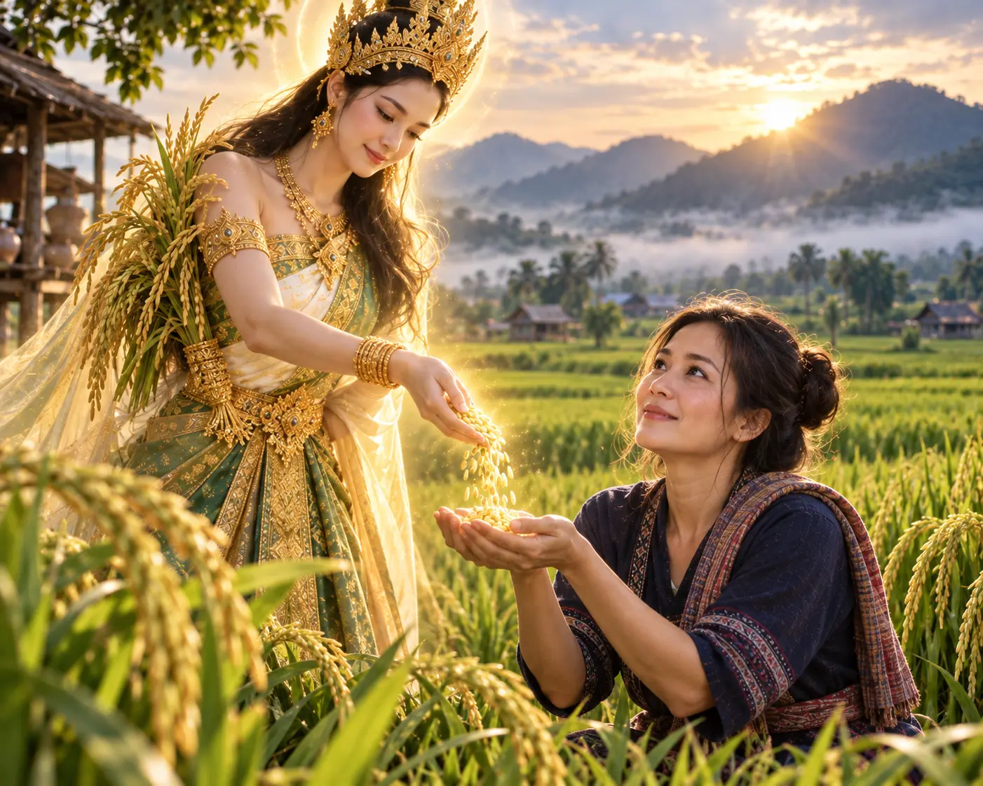 พระแม่โพสพมาเข้าฝัน ประทานเมล็ดข้าว