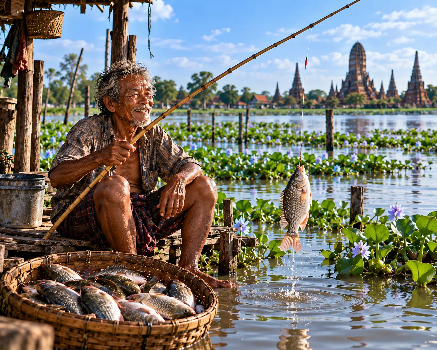 ลุงเปลวชาวนาผู้ประสบภัยน้ำท่วม