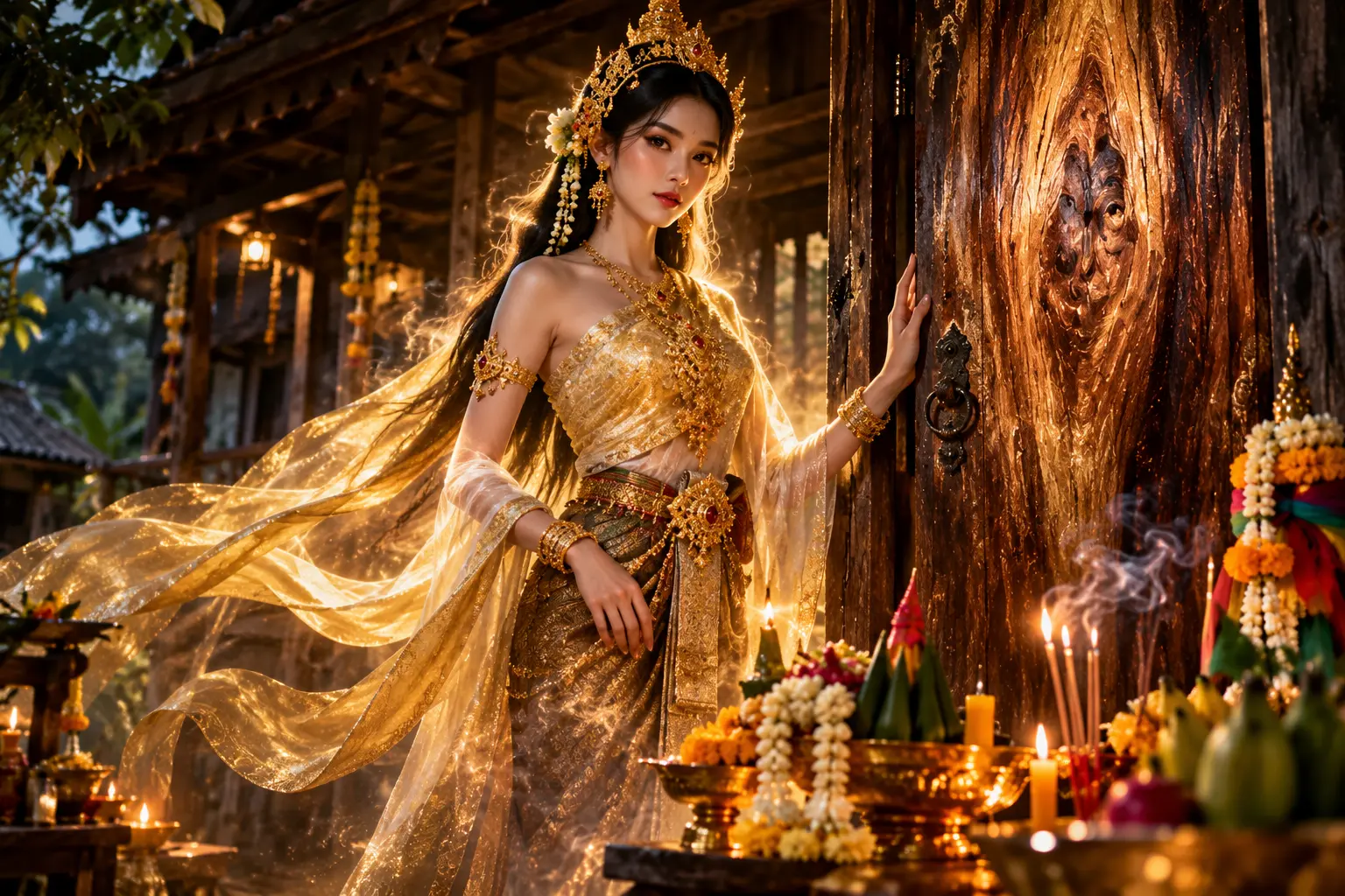 นางไม้และวิญญาณสิงสถิตในไม้ตะเคียนทอง