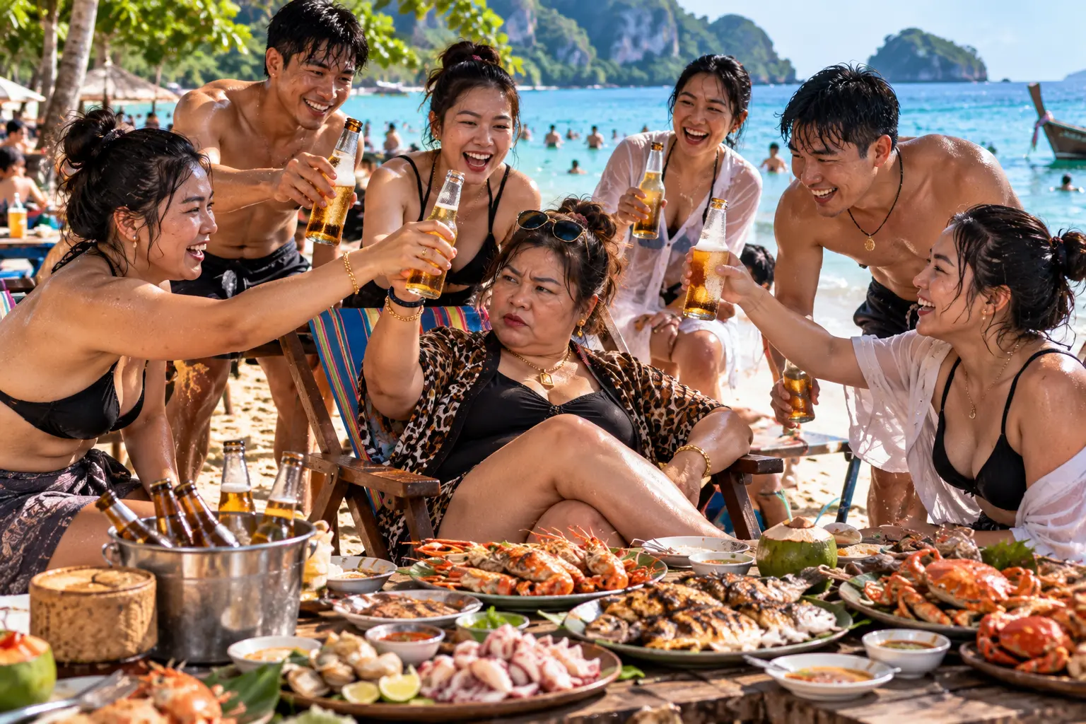 ปาร์ตี้ซีฟู้ดริมทะเลสุดครึกครื้นของร้านเจ้แก้ว