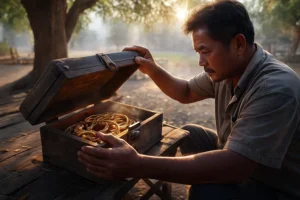 ถูกหวยเพราะทองขึ้น เสี่ยบุญชัยเปิดกล่องทองเก่าของพ่อหลังราคาทองพุ่ง เจอตัวเลขจากกระดาษแดงที่ไม่มีใครคาดคิด
