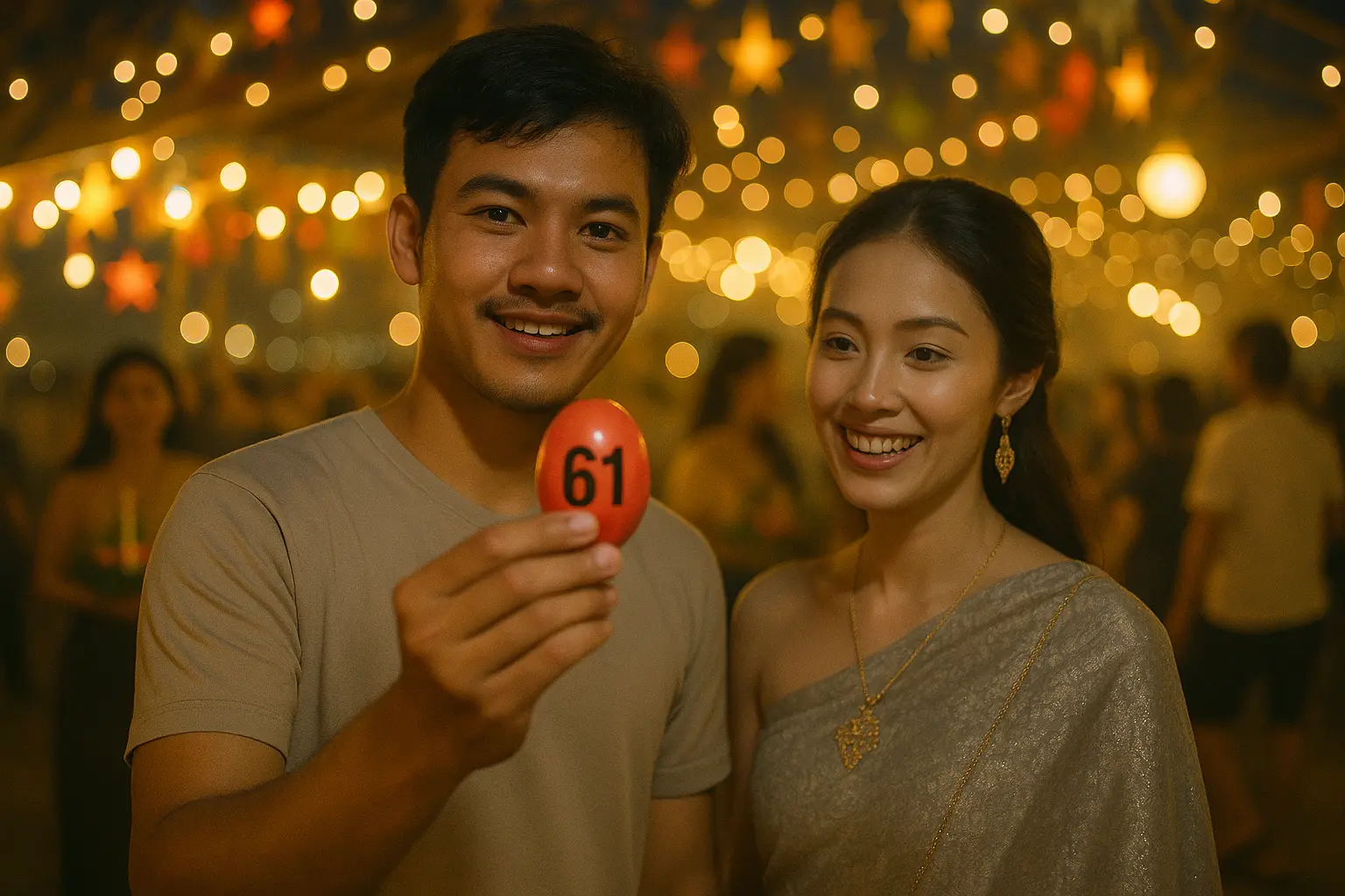 ถูกหวยจากลอยกระทง