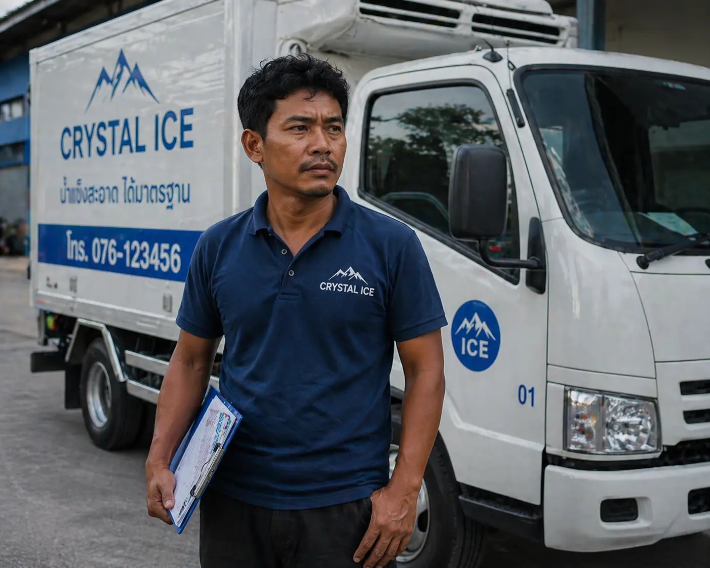 พนง.ส่งน้ำแข็งเจอดี