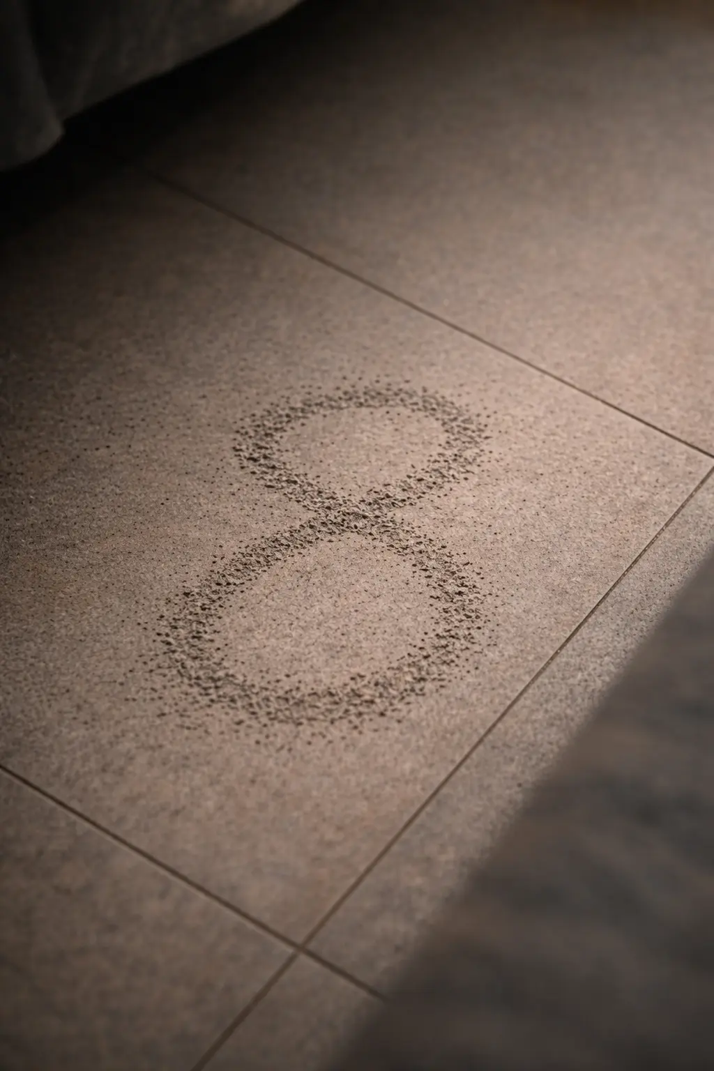 รอยเลข8บนพื้นคอนโด