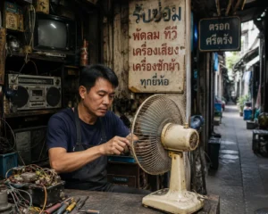 เรื่องเล่าช่างซ่อมพัดลม จากช่างซ่อมพัดลมเก่า ๆ สู่เจ้าของร้านเครื่องใช้ไฟฟ้าระดับจังหวัด