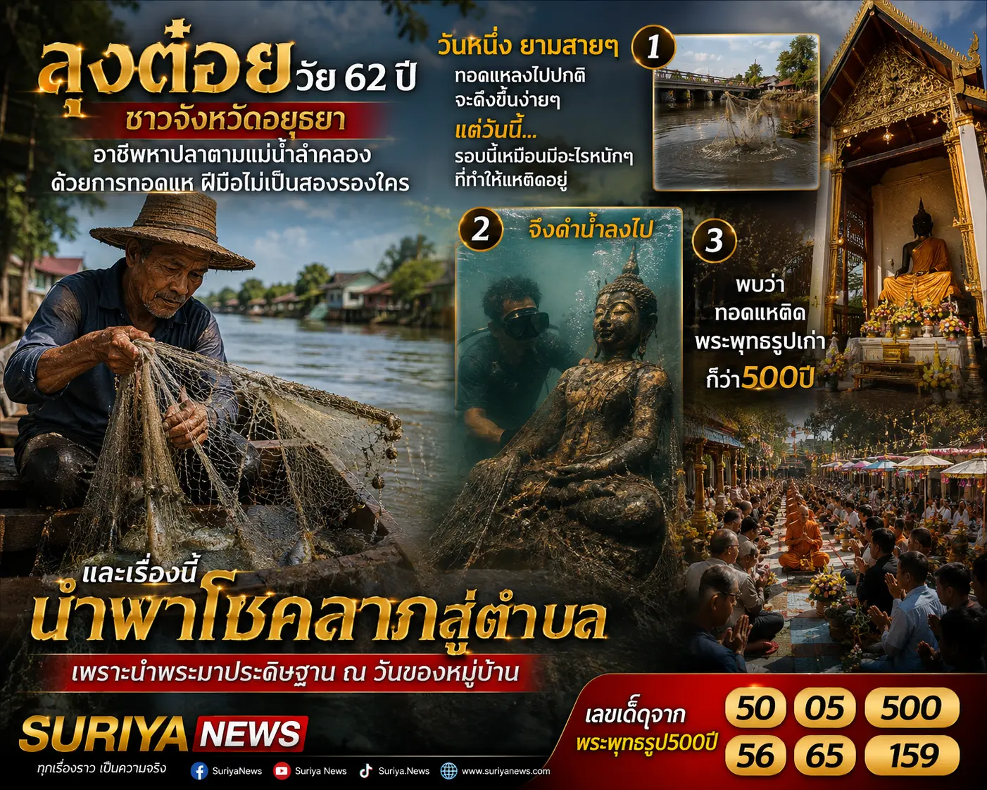ทอดแหเจอพระพุทธรูป