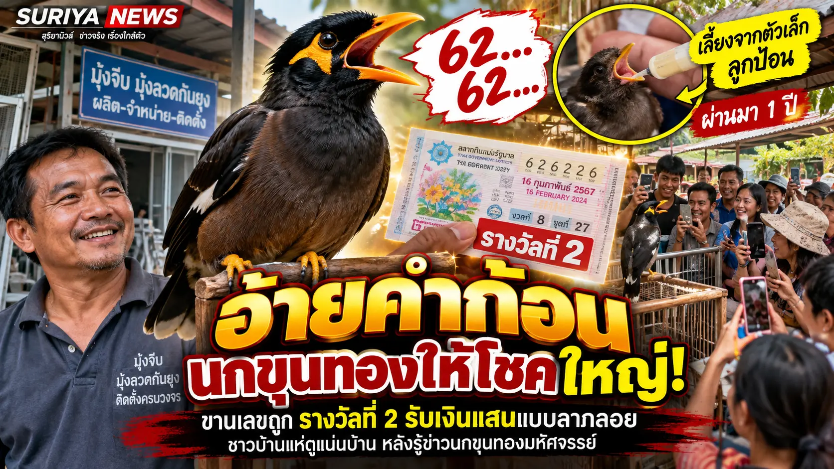 นกขุนทองให้โชค