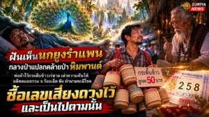 ได้โชคฝันเห็นนกยูง พ่อค้ากระติ๊บข้าวฝันท่องป่าหิมพานต์ ที่มาของลาภลอย