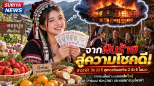 สาวอาข่าถูกรางวัล ฝันว่าไฟไหม้บ้านจากฝันร้ายสู่ความโชคดีรางวัลเลขท้าย 2 ตัว 5 ใบรวด