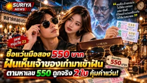 แว่นมือสองพาเฮง หนุ่มซื้อแว่นมือสองจากตลาดนัดเปิดท้ายคลองถม ตกดึกฝันถึงเจ้าของเดิมบอกเลขนำโชค